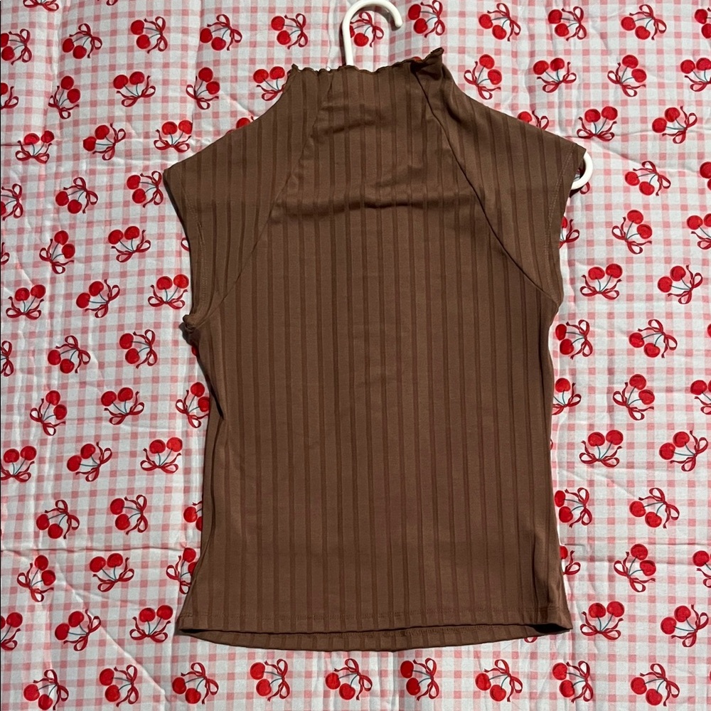 Brown Sleeveless Top